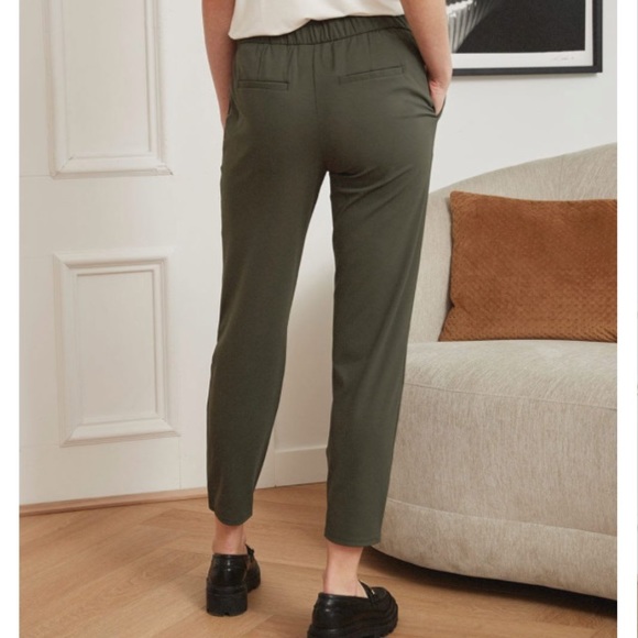 Camber & Grace elastic waist drawstring casual olive green pants - large - Picture 2 of 16